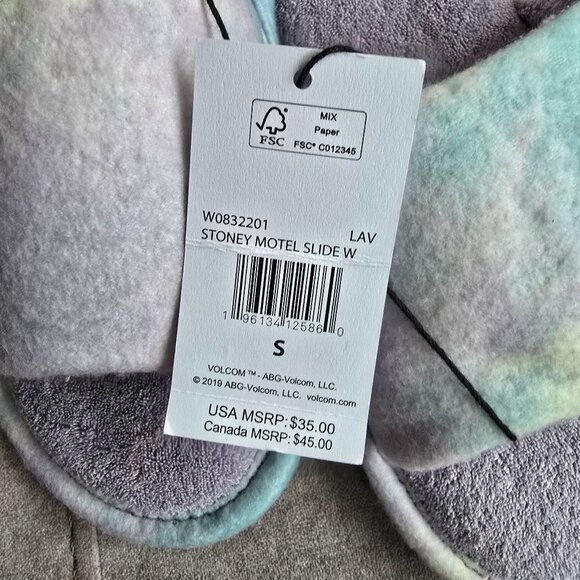 NWT Volcom Women's Stoney Motel Slide - Lavender - Picture 9 of 9